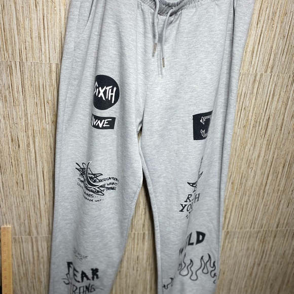 SIXTH JUNE PARISCREW LOVE JOGGER size XL GRAY tote 5 - Picture 5 of 10